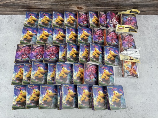 Collection of 44 Pokemon Card Mini Portfolios
