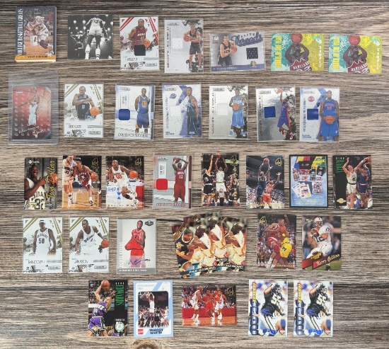 Collection of NBA Basketball Cards Signed Inserts