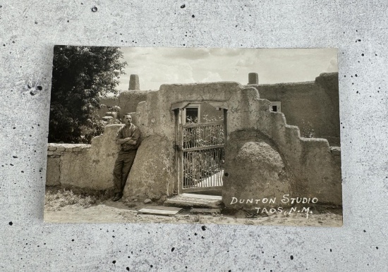 W Herbert (Buck) Dunton Taos Art Colony Postcard