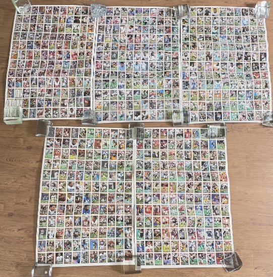 1991 Topps Football Uncut Sheets