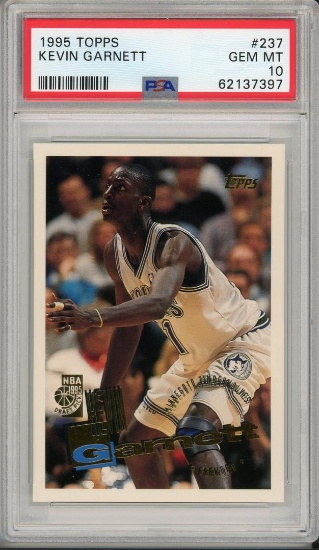 1995 Topps Kevin Garnett 237 Rookie Card PSA 10