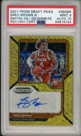 2021 Prizm Draft Picks Greg Brown III PSA 9