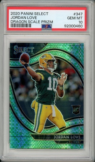 2020 Panini Select Jordan Love Rookie PSA 10
