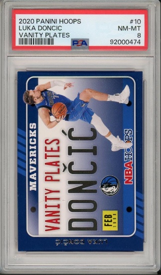 2020 Panini Hoops Luka Doncic PSA 8