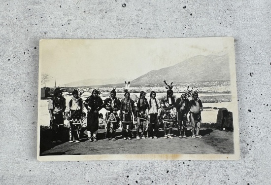 Taos Art Colony Indian Painting Models Postcard