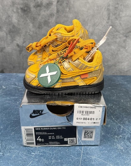 Nike Off White Rubber Dunk CW7444-700 Size 4c NIB
