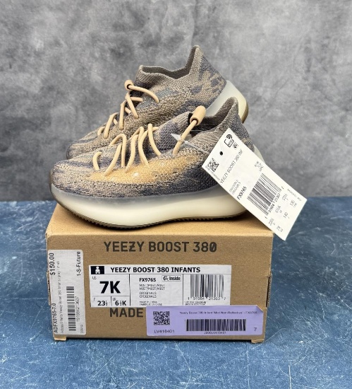 Yeezy Boost 380 Infants FX9765 Mist Size 7k NIB