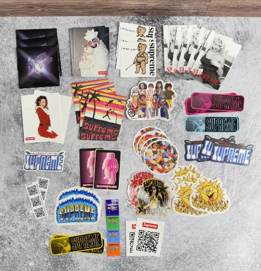 Collection of Assorted Supreme Stickers