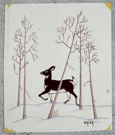 Percy Tsisete Sandy Gouache Painting Kai Sa