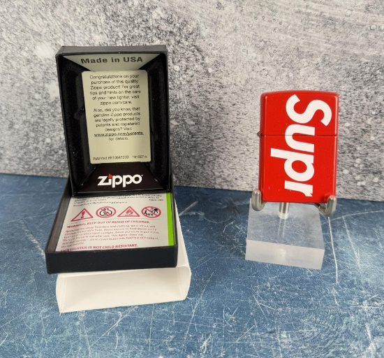 Supreme Logo Red Zippo Lighter