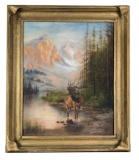 Yosemite Valley National Park Pastel Elk Drawing