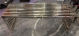 Chrome Steel Gridiron Slat Bench