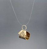 Navajo Sterling Silver Scarf Slide Pendant