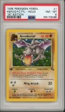 1999 Pokemon Fossil 1st Edition Aerodactyl 1 PSA 8