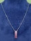 10K Gold Pink Sapphire Necklace