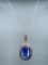 Sterling Silver Lapis Necklace Pendant