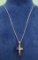 Sterling Silver Multi Stone Cross Necklace