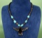 Zuni Buffalo Horn Raven Fetish Necklace