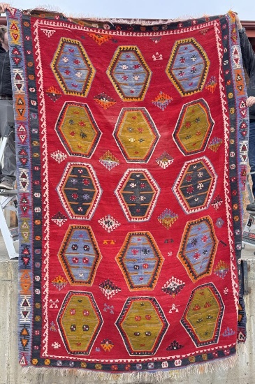 Turkish Sarkisla Kilim Persian Oriental Rug