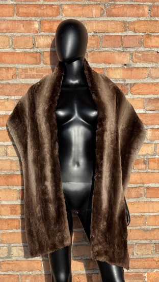 Curtis Stewart Sheared Beaver Fur Stole Wrap