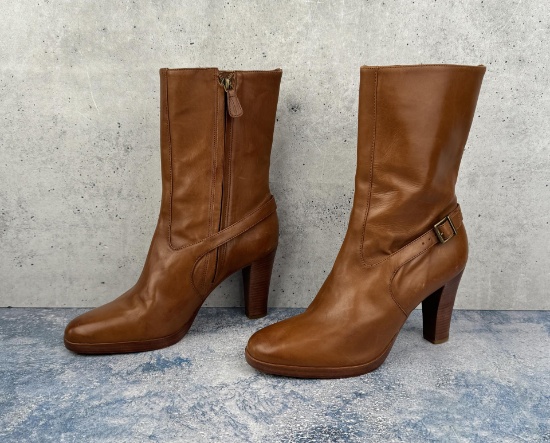 Lauren By Ralph Lauren Elaya Leather Boots