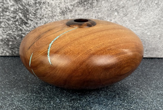 V Sichmeller Turned Mesquite Wood Bowl