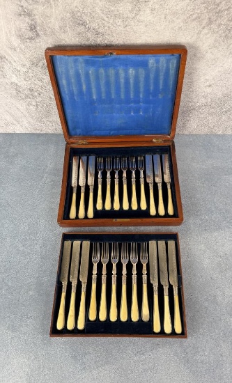 Ornate Victorian Fish Fork & Knife Cutlery Set