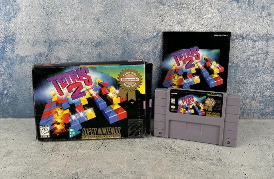 Super Nintendo SNES Tetris 2 Video Game