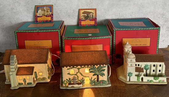 Mervyn's California Missions Lighted Porcelain
