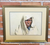 Hal English Man of Taos Pastel Drawing
