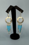 Sterling Silver Turquoise Bead Earrings