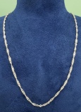 Sterling Silver Twist Chain Necklace
