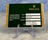 Rolex Watch Warranty Guarantee Card 179173