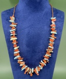 Old Pawn Navajo Mediterranean Coral Necklace