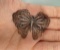 Coin Silver Filigree Butterfly Brooch