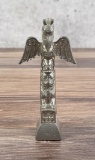 Haida Northwest Coast Indian Pewter Totem Pole