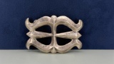 Navajo Sterling Tufa Cast Sandcast Belt Buckle