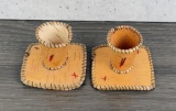 Ojibwe Native American Indian Bark Candlesticks