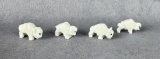 Carved Zuni Medicine Buffalo Fetishes