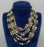 Art Deco Blown Glass Flapper Necklace
