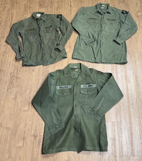 Vietnam War US Army Sateen Utility Shirts OG 107