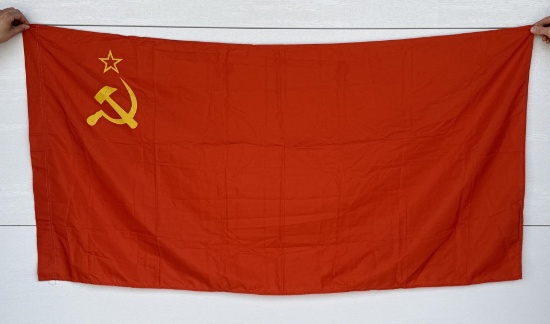 USSR Soviet Union Satin Flag