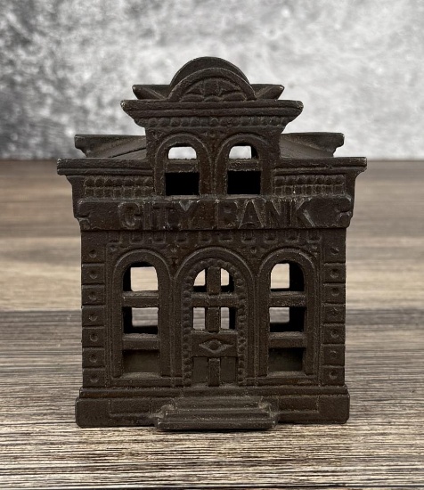 John Harper City Bank Cast Iron Bank