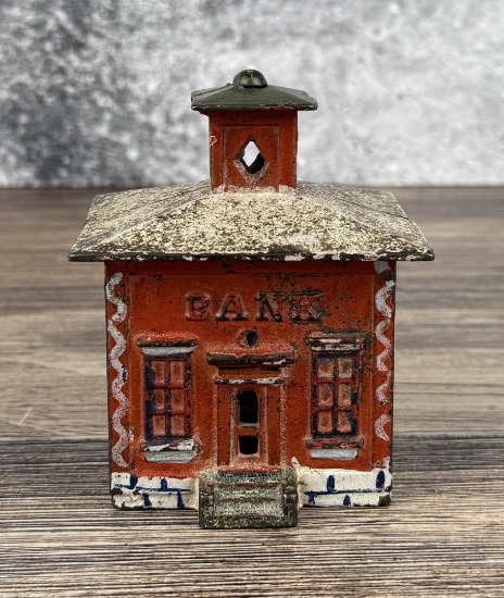 J&E Stevens Cupola House Cast Iron Bank