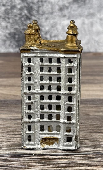 AC Williams Skyscraper Cast Iron Bank