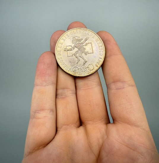1968 Mexico Silver 25 Pesos Coin