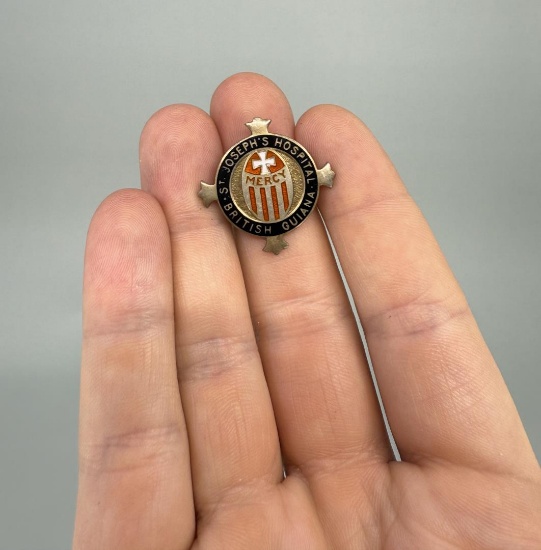 St Josephs Hospital British Guiana Medal Badge