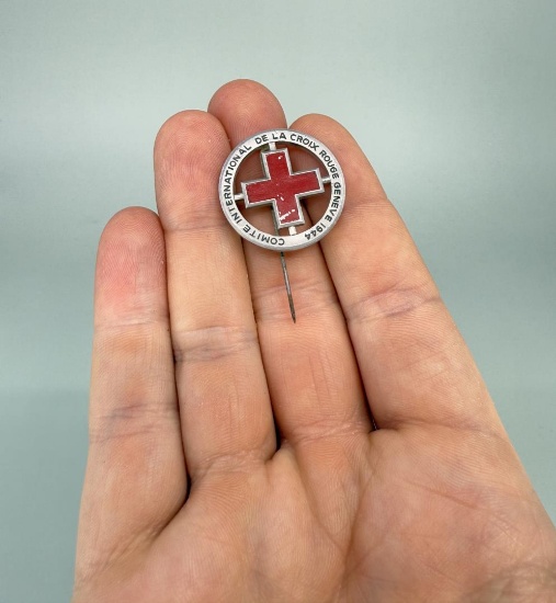 WW2 Geneva Convention Red Cross Stick Pin