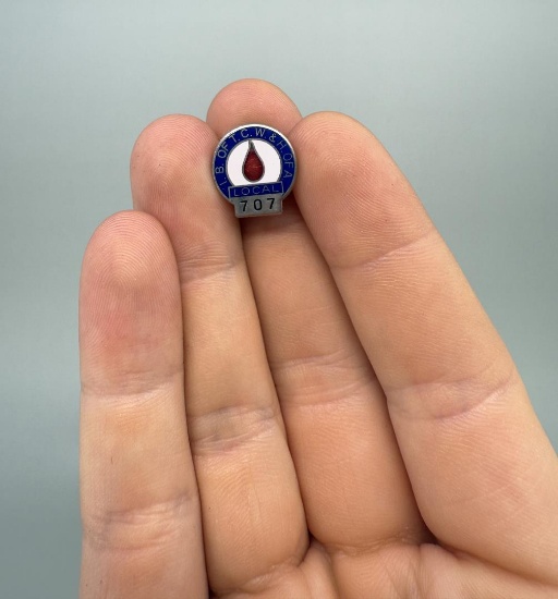 Brotherhood of Teamsters Labor Union Blood Pin