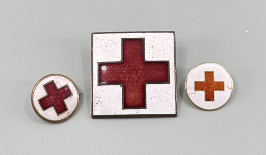 WWI WW1 British American Red Cross Enamel Pins